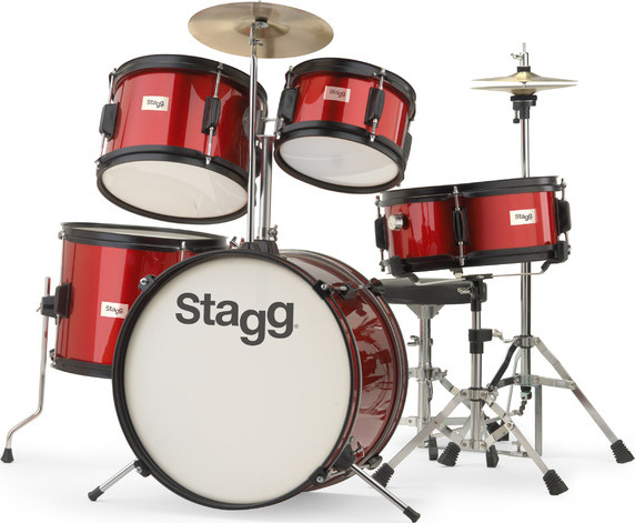 Stagg Tim Jr 5/16 Rd - 5 FÛts - Wine Red - Junior Akustik Schlagzeug - Main picture