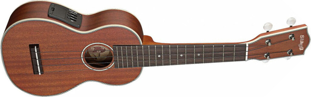 Stagg Us80-se Soprano Tout Acajou + Preamp Rw +housse - Natural Satin - Ukulele - Main picture