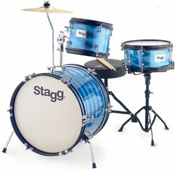 Junior akustik schlagzeug Stagg Junior Drum Set 3/16B + Hardware - 3 kessel - Bleu