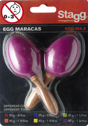 Schlagzeug schütteln Stagg EGG-MA S/MG Pair Of Plastic Egg Maracas Magenta