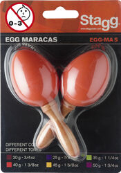 Schlagzeug schütteln Stagg EGG-MA S/OR Pair Of Plastic Egg Maracas Orange