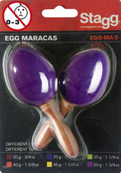 Schlagzeug schütteln Stagg EGG-MA S/PP Pair Of Plastic Egg Maracas Purple