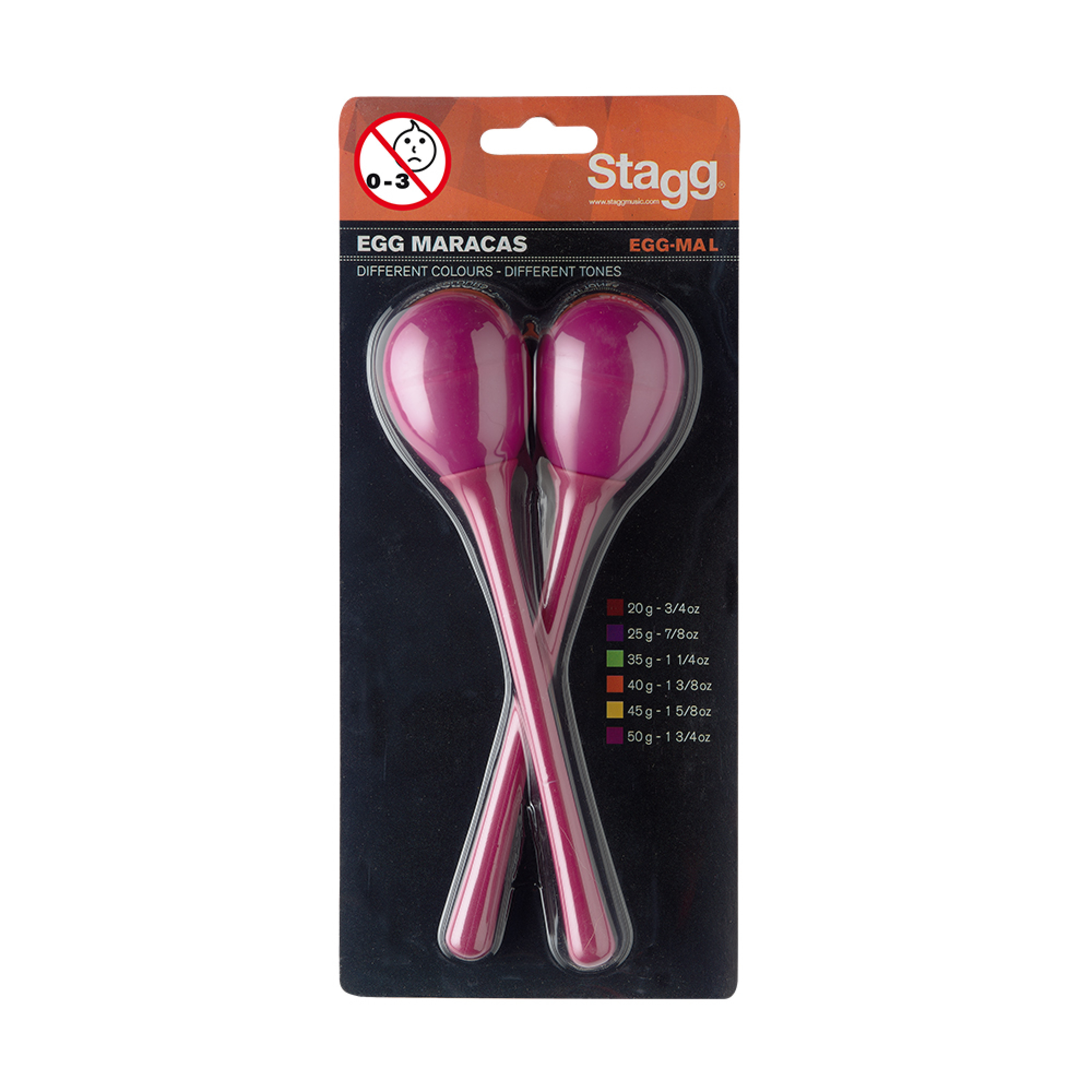 Stagg Egg-ma L/mg Paire De Maracas - Egg Maracas Long Magenta - Schlagzeug schütteln - Variation 1