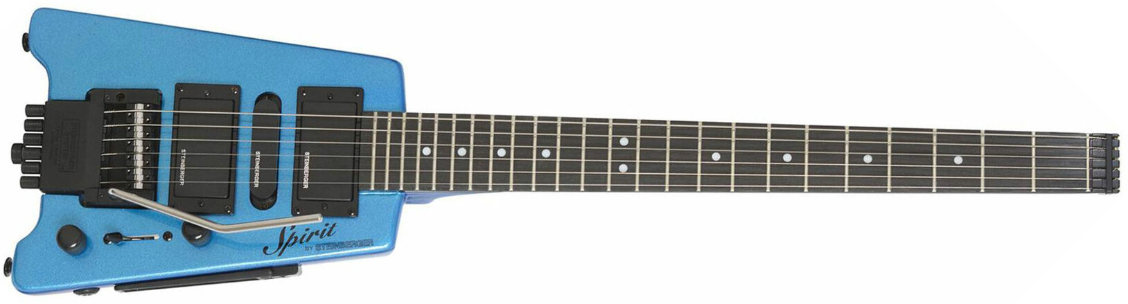 Steinberger Gt-pro Deluxe Outfit Hsh Trem Rw +housse - Frost Blue - Elektrische Reisegitarre - Main picture