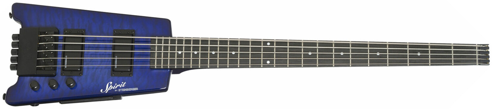 Steinberger Xt-25 Quilt Top Standard Bass Outfit Hh Rw +housse - Trans Blue - E-Reisebass - Main picture