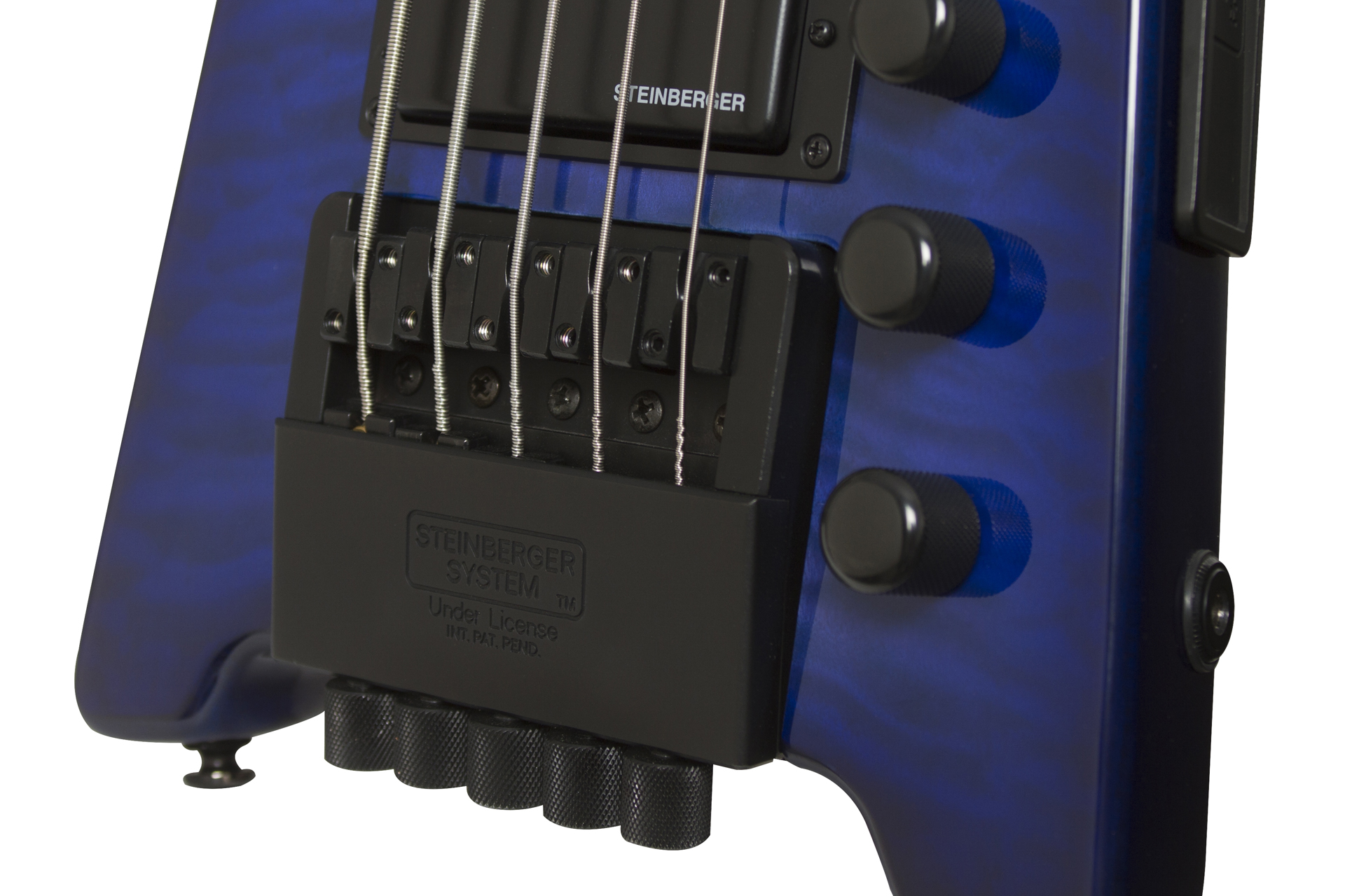 Steinberger Xt-25 Quilt Top Standard Bass Outfit Hh Rw +housse - Trans Blue - E-Reisebass - Variation 2