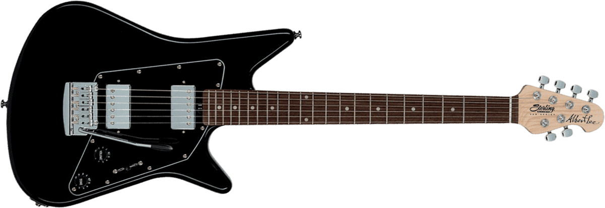 Sterling By Musicman Albert Lee Al40 - Black - E-Gitarre in Str-Form - Main picture