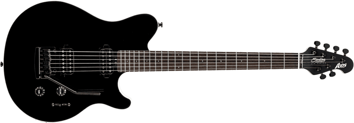 Sterling By Musicman Axis Ax3s Hh Trem Jat - Black - Single-Cut-E-Gitarre - Main picture