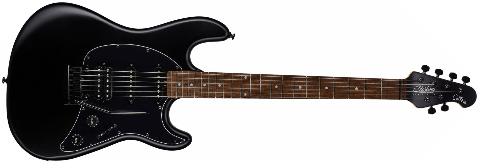 Sterling By Musicman Cutlass Ct30 Hss Trem Lau - Stealth Black - E-Gitarre in Str-Form - Main picture