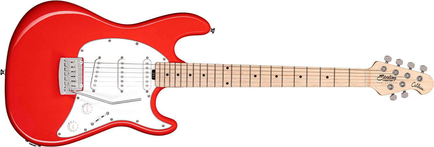 Sterling By Musicman Cutlass Ct30sss 3s Trem Mn - Fiesta Red - E-Gitarre in Str-Form - Main picture