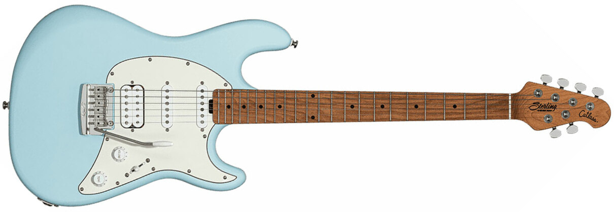 Sterling By Musicman Cutlass Ct50hss Trem Mn - Daphne Blue Satin - E-Gitarre in Str-Form - Main picture