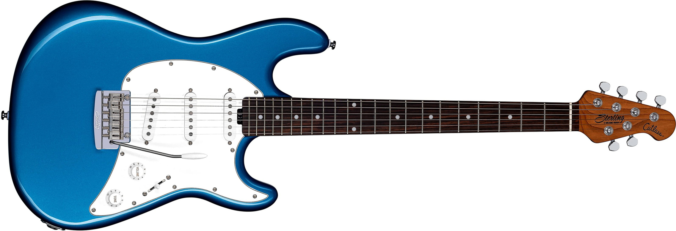 Sterling By Musicman Cutlass Ct50sss 3s Trem Rw - Toluca Lake Blue - E-Gitarre in Str-Form - Main picture
