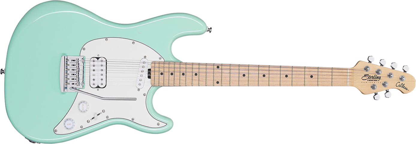 Sterling By Musicman Cutlass Short Scale Ctss30hs Trem Mn Mn - Mint Green - Elektrische Reisegitarre - Main picture