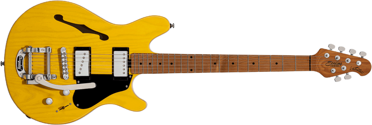 Sterling By Musicman James Valentine Jv60cb Bigsby Hs Trem Mn - Butterscotch - Signature-E-Gitarre - Main picture