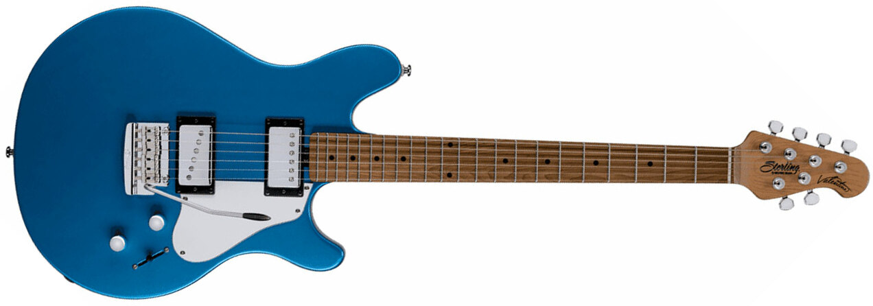 Sterling By Musicman James Valentine Tremolo Jv60t Signature Hh Mn - Toluca Lake Blue - E-Gitarre in Str-Form - Main picture