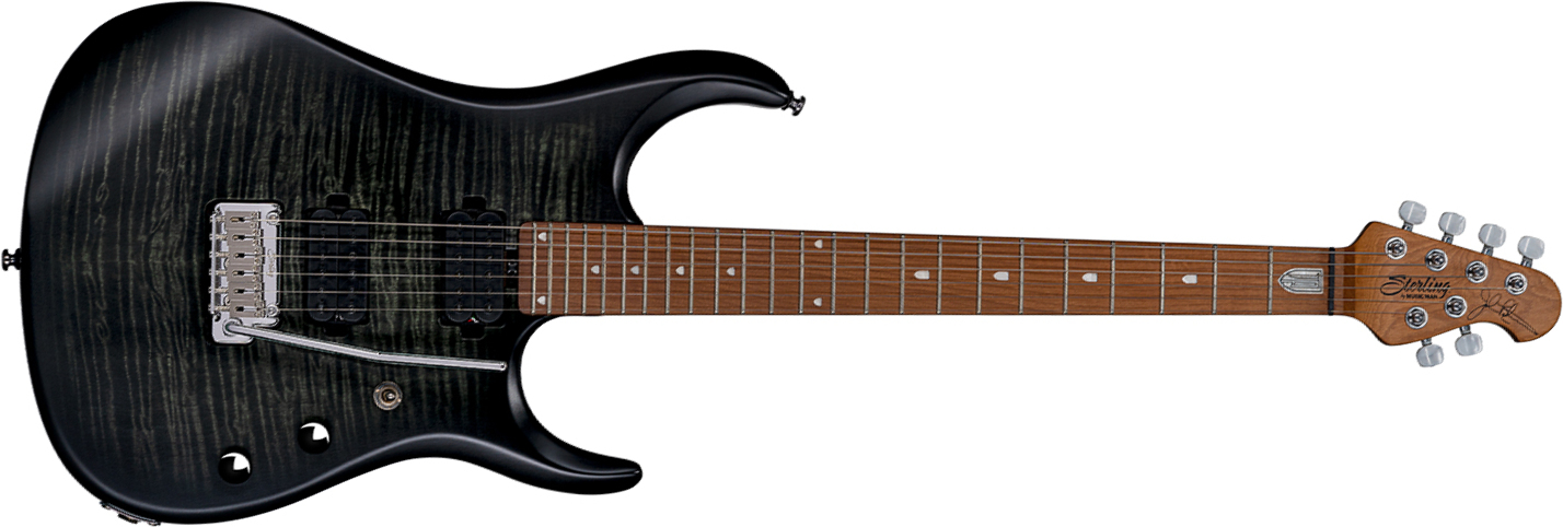 Sterling By Musicman John Petrucci Jp150 Signature Hh Trem Mn - Trans Black Satin - E-Gitarre aus Metall - Main picture