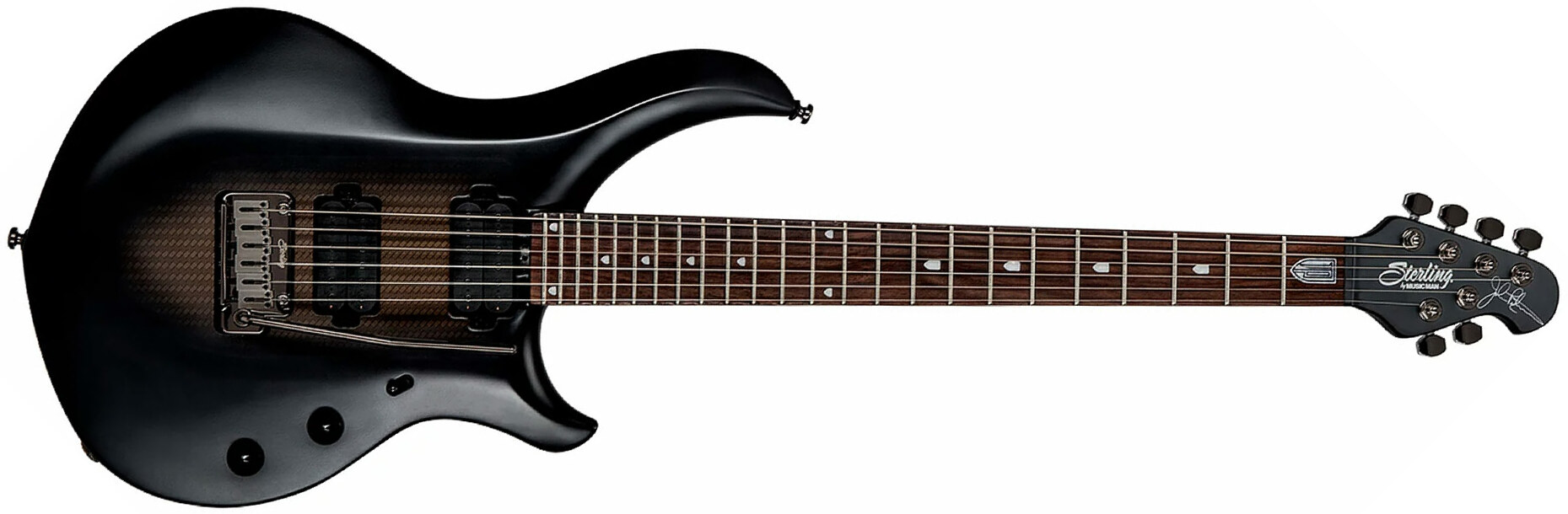 Sterling By Musicman John Petrucci Majesty Maj100 Signature Hh Trem Rw - Stealth Black - E-Gitarre in Str-Form - Main picture