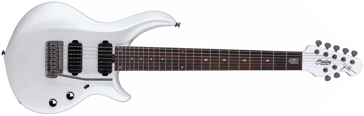 Sterling By Musicman John Petrucci Majesty X Maj170x Signature Hh Trem Rw - Pearl White - 7-saitige E-Gitarre - Main picture