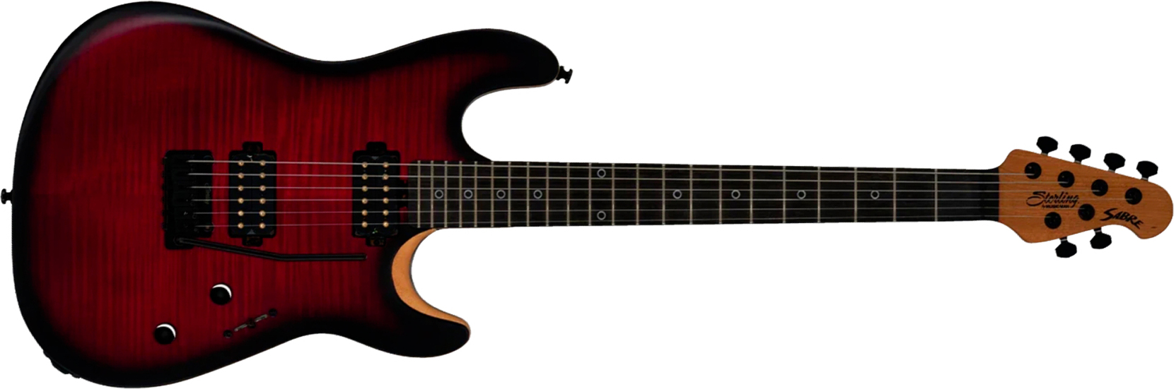 Sterling By Musicman Rabea Massad Sabre Signature 2h Trem Eb - Blood Flame Burst - Signature-E-Gitarre - Main picture