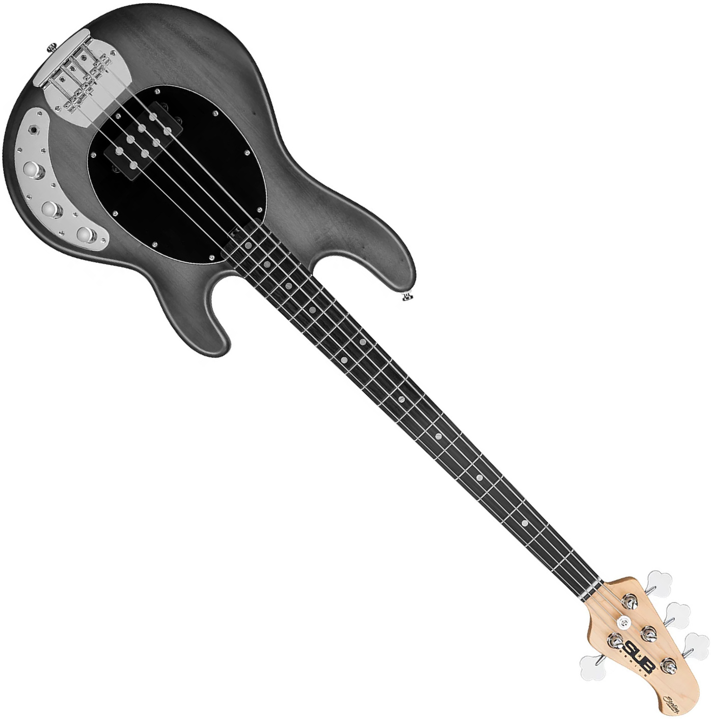Sterling By Musicman S.u.b. Ray4 - Trans Black Satin - Solidbody E-bass - Main picture