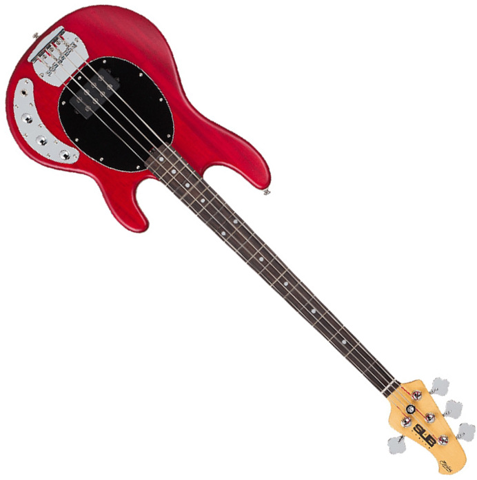 Sterling By Musicman S.u.b. Ray4 - Trans Red Satin - Solidbody E-bass - Main picture