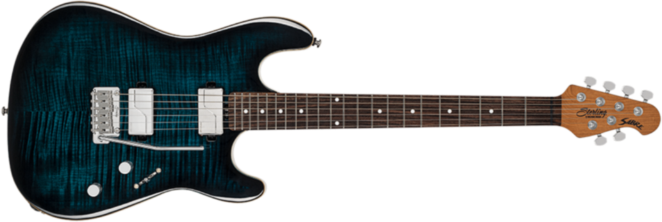 Sterling By Musicman Sabre Hh Trem Mn - Deep Blue Burst - E-Gitarre in Str-Form - Main picture