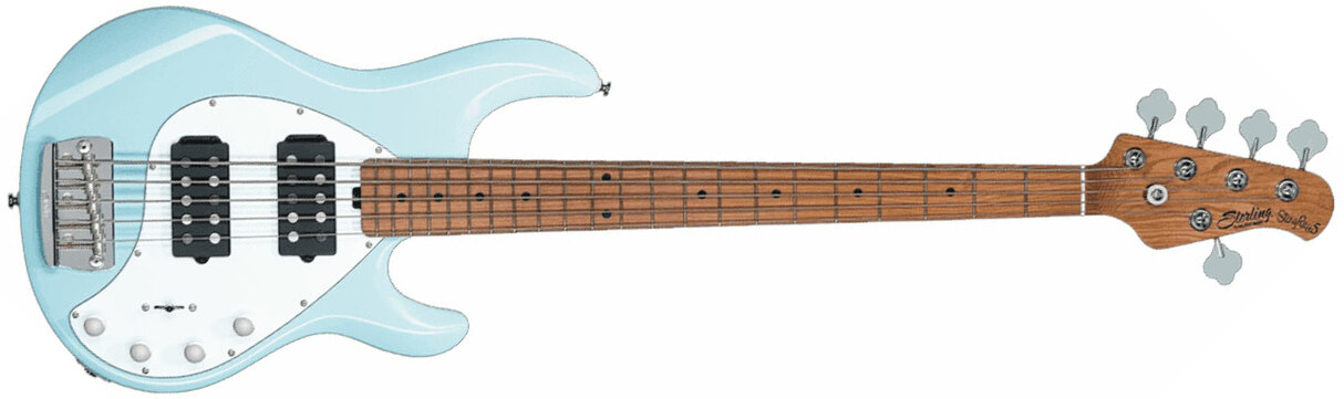 Sterling By Musicman Stingray 5 Ray35hh 5c Active Mn - Daphne Blue - Solidbody E-bass - Main picture