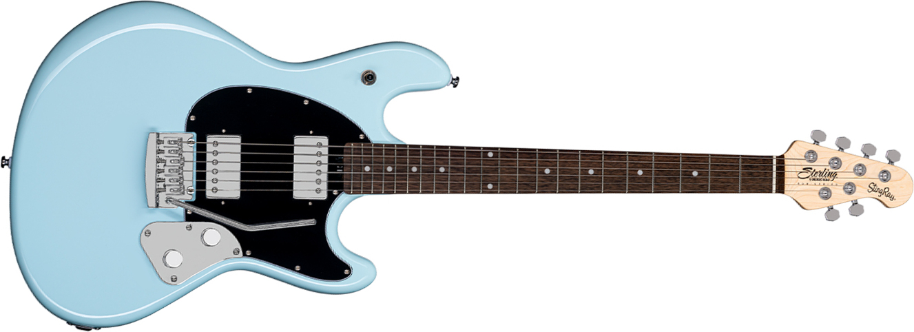Sterling By Musicman Stingray Guitar Sr30 Hh Trem Lau - Daphne Blue - E-Gitarre in Str-Form - Main picture