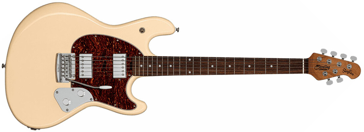 Sterling By Musicman Stingray Guitar Sr50 Hh Trem Rw - Buttermilk - E-Gitarre in Str-Form - Main picture