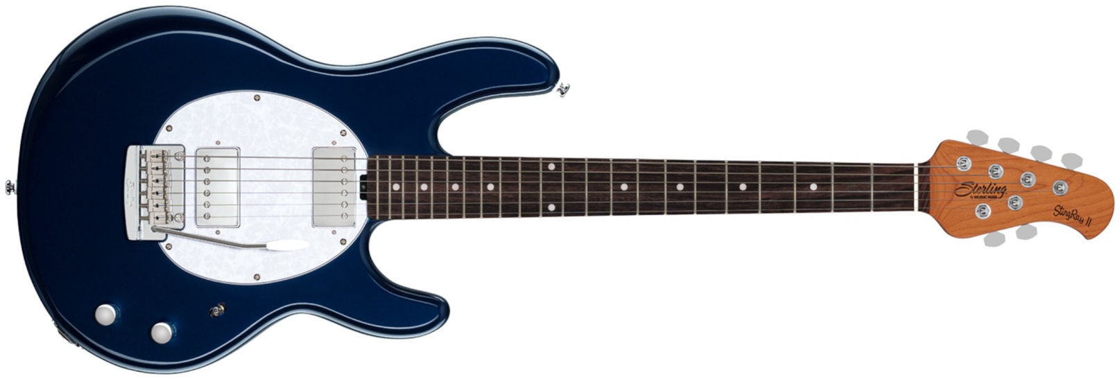 Sterling By Musicman Stingray Ii Trem Hh Rw - Blue Pearl - E-Gitarre in Str-Form - Main picture