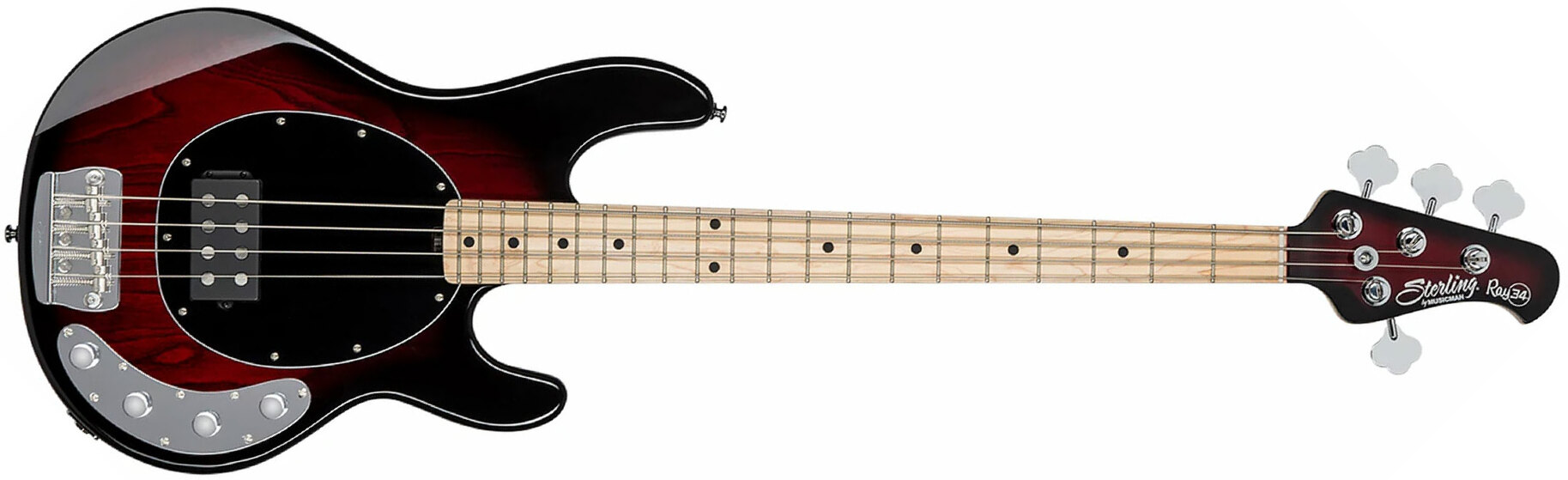 Sterling by musicman Stingray Ray34 (MN) - ruby red burst 