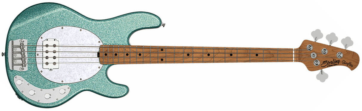 Sterling By Musicman Stingray Ray34 H Active Mn - Seafoam Sparkle - Solidbody E-bass - Main picture