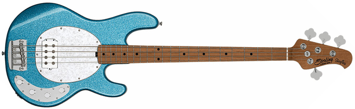 Sterling By Musicman Stingray Ray34 H Active Mn - Blue Sparkle - Solidbody E-bass - Main picture