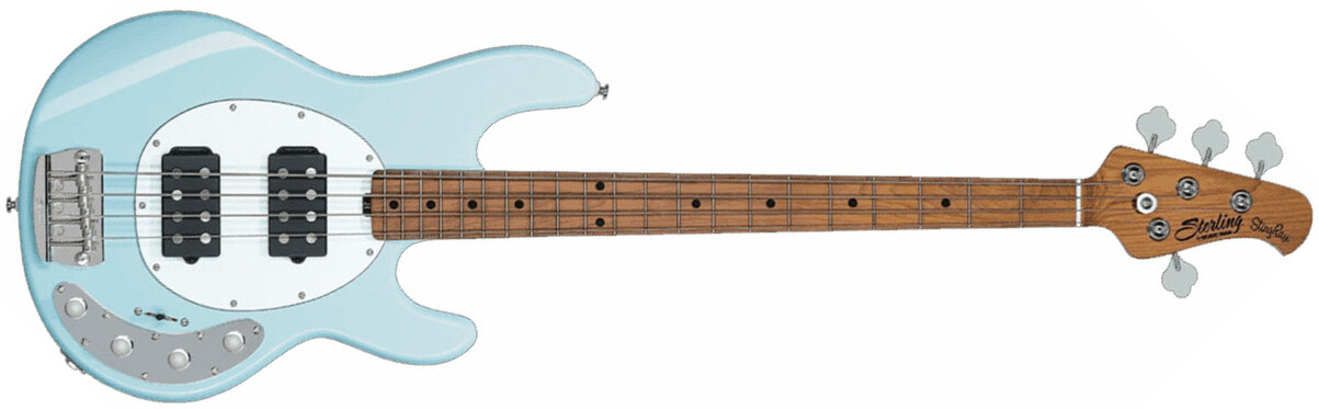 Sterling By Musicman Stingray Ray34hh Active Mn - Daphne Blue - Solidbody E-bass - Main picture