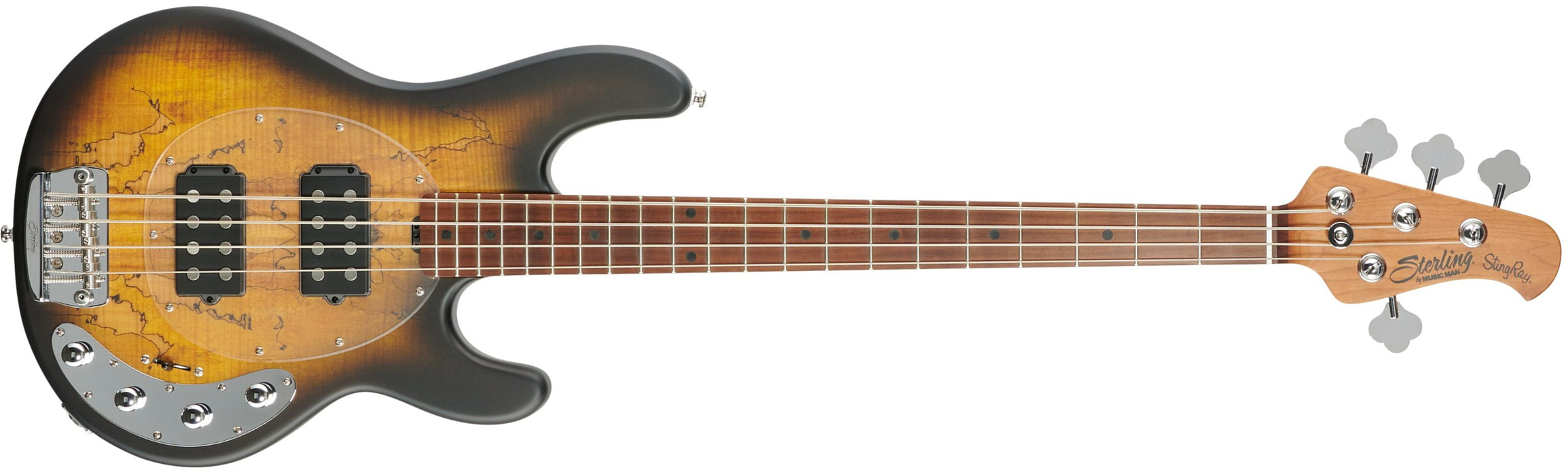 Sterling By Musicman Stingray Ray34hhsm Active Rw +housse - Natural Burl Satin - Solidbody E-bass - Main picture