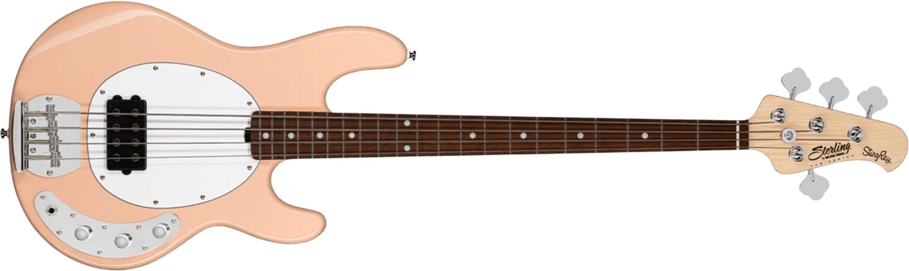 Sterling By Musicman Stingray Ray4 Sub Active 1h Jat - Pueblo Pink - Solidbody E-bass - Main picture
