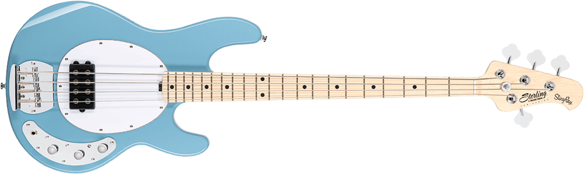 Sterling By Musicman Stingray Ray4h 4c Active Mn - Chopper Blue - Solidbody E-bass - Main picture