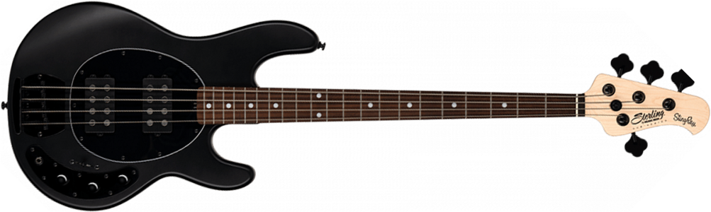 Sterling By Musicman Stingray Ray4hh 4c Active Jat - Stealth Black - Solidbody E-bass - Main picture