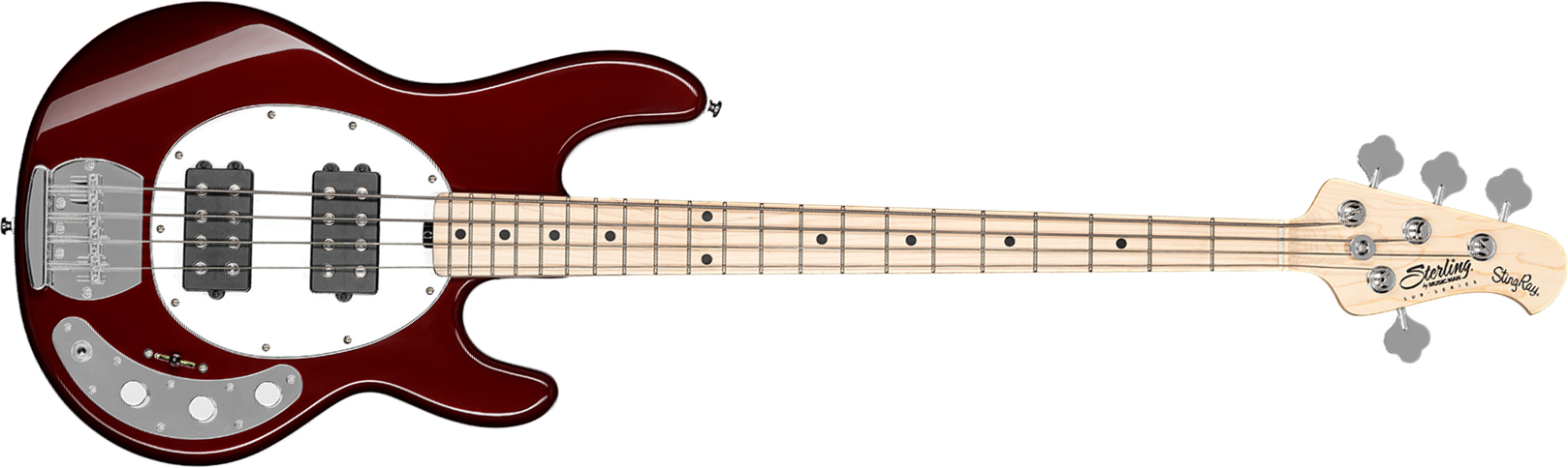 Sterling By Musicman Stingray Ray4hh Active Mn - Candy Apple Red - Solidbody E-bass - Main picture