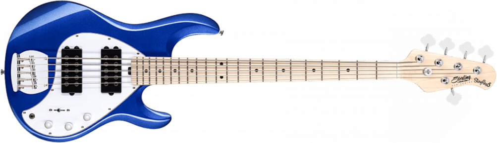 Sterling By Musicman Stingray Ray5hh 5c Active Mn - Cobra Blue - Solidbody E-bass - Main picture