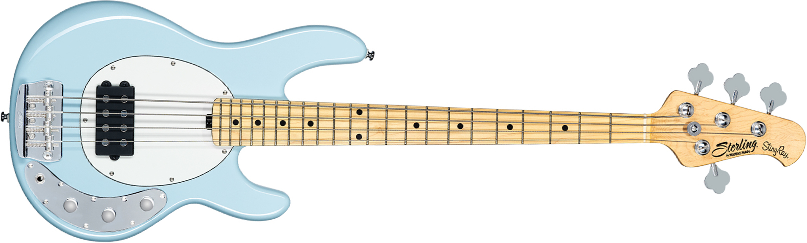 Sterling By Musicman Stingray Rayss4 Short Scale H Mn - Daphne Blue - E-Bass für Kinder - Main picture
