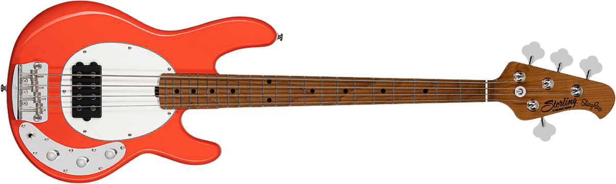 Sterling By Musicman Stingray Short Scale Rayss4 Shsc 1h Mn - Fiesta Red - E-Bass für Kinder - Main picture