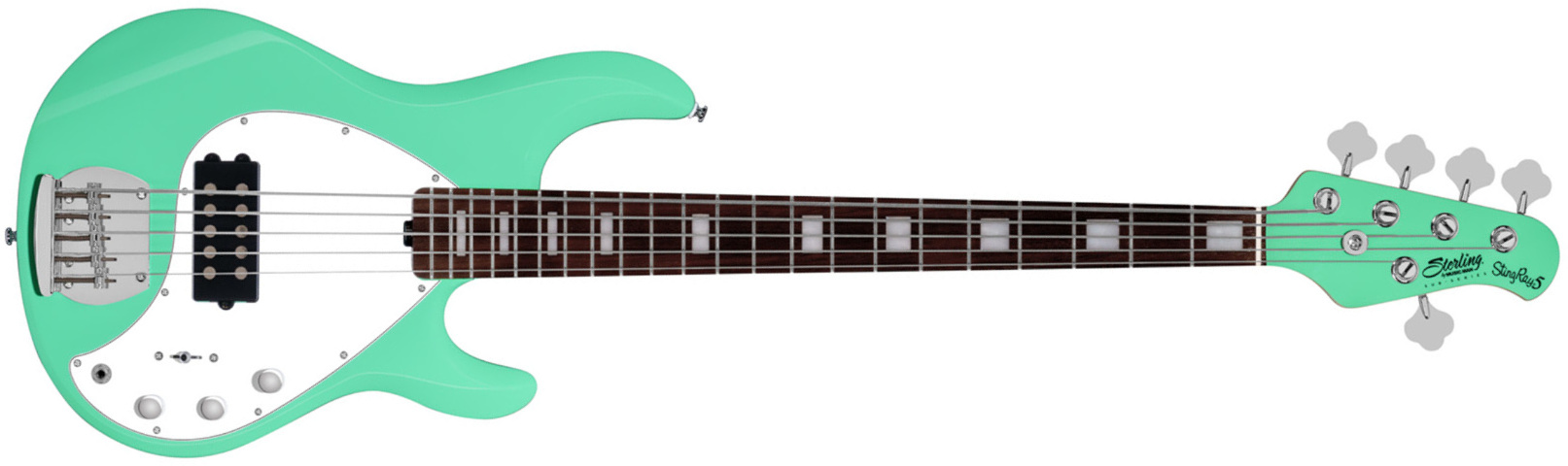 Sterling By Musicman Stingray4  5-cordes 1h Jat - Seafoam Green - Solidbody E-bass - Main picture