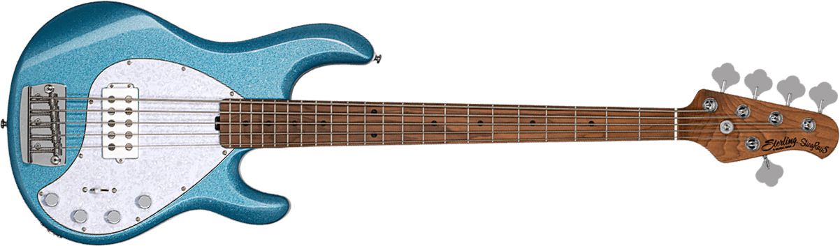 Sterling By Musicman Stingray5 Ray35 5c H Active Mn - Blue Sparkle - Solidbody E-bass - Main picture