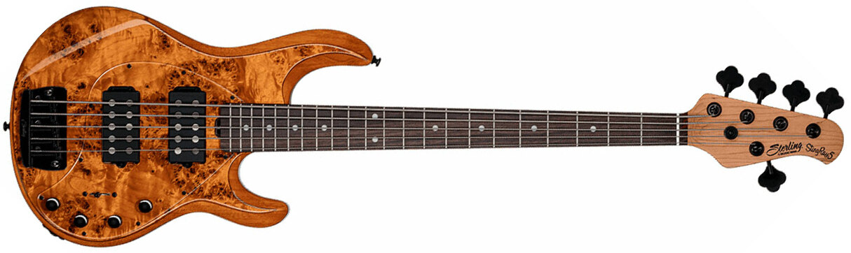 Sterling By Musicman Stingray5 Ray35hhpb 5c Active Rw - Amber - Solidbody E-bass - Main picture