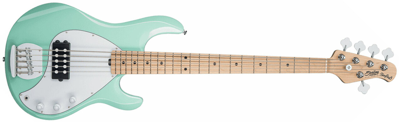 Sterling By Musicman Sub Ray5 5-cordes Active Jat - Mint Green - Solidbody E-bass - Main picture