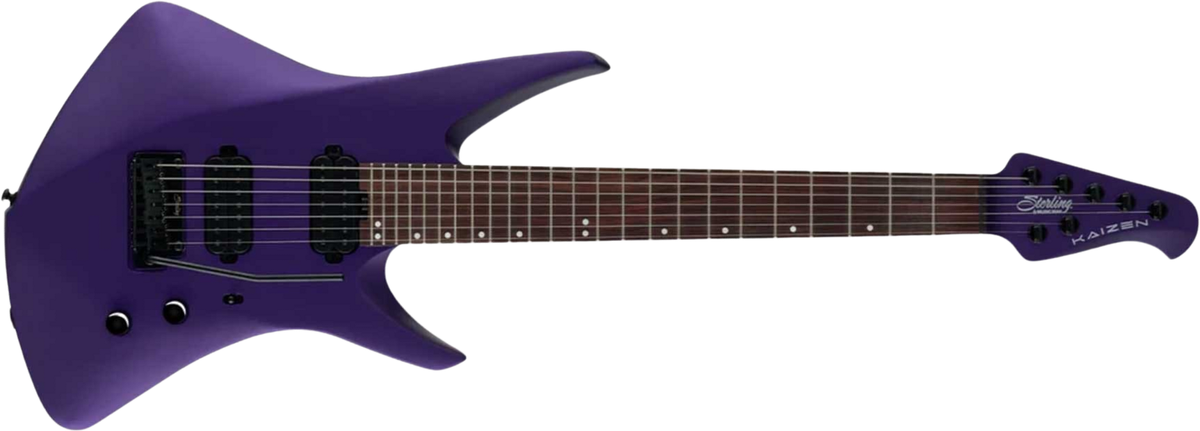 Sterling By Musicman Tosin Abasi Kaizen 7c Signature 2h Trem Rw - Firemist Purple Satin - Signature-E-Gitarre - Main picture