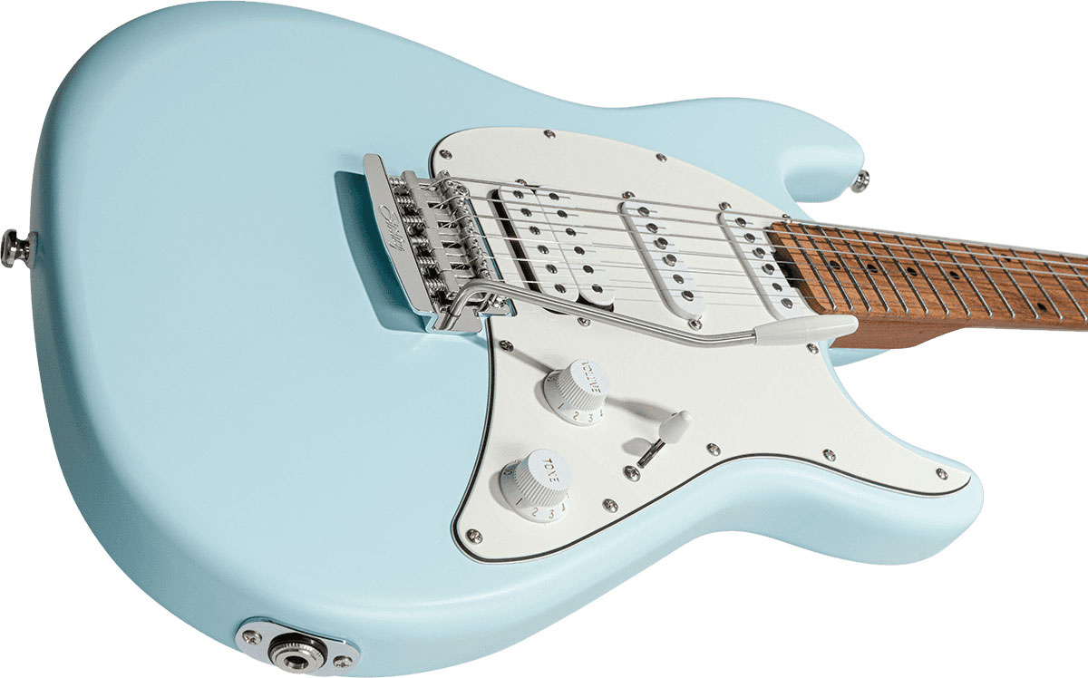 Sterling By Musicman Cutlass Ct50hss Trem Mn - Daphne Blue Satin - E-Gitarre in Str-Form - Variation 2