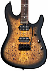 E-gitarre in str-form Sterling by musicman Jason Richardson Cutlass 6-string - Natural poplar burl burst