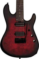 7-saitige e-gitarre Sterling by musicman Jason Richardson Cutlass 7-string - Dark scarlet burst satin